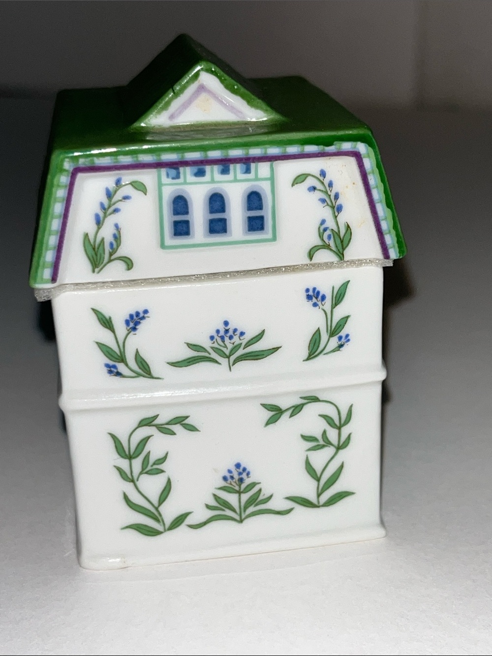 Lenox Tarragon Spice Jar House in Green, White, Purple, Blue - Picture 5 of 9